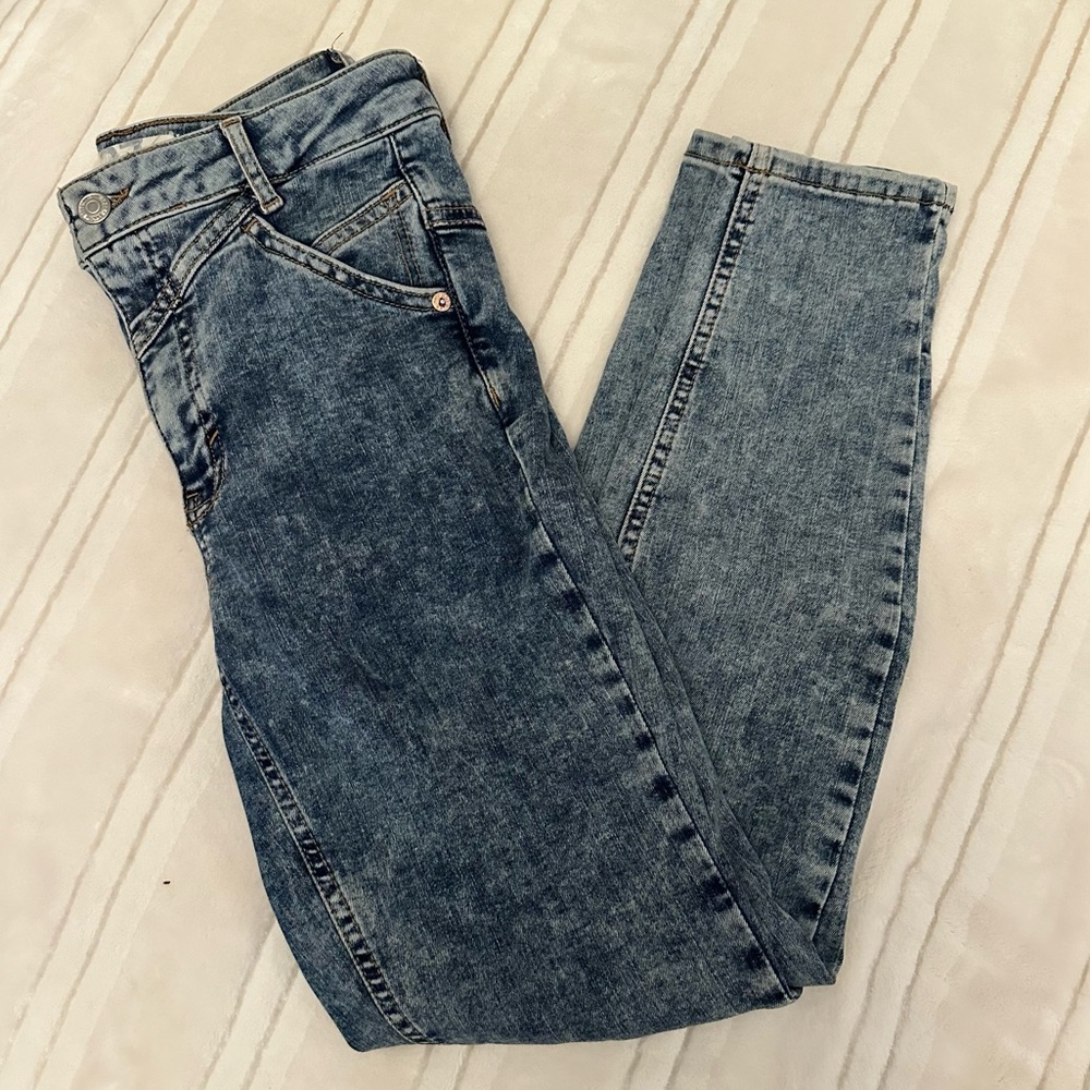 Free people acid wash denim